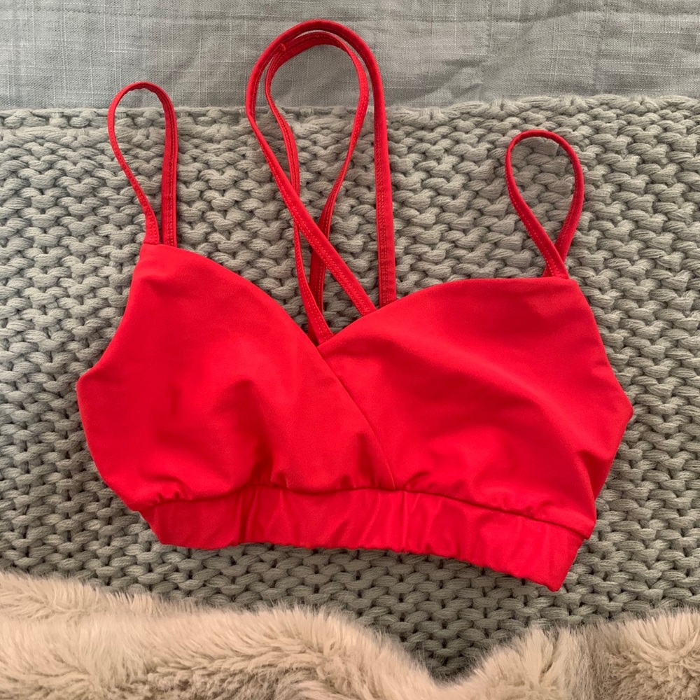 Carbon38 Strappy Sweetheart Bra in Carbon Red